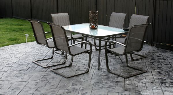 Backyard Concrete Stamping in Bothell